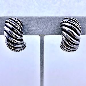 DIAN MALOUF Vintage Sterling Clip Earrings